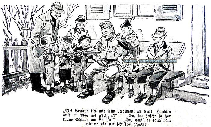 Wehrmacht soldier in Tirol cartoon